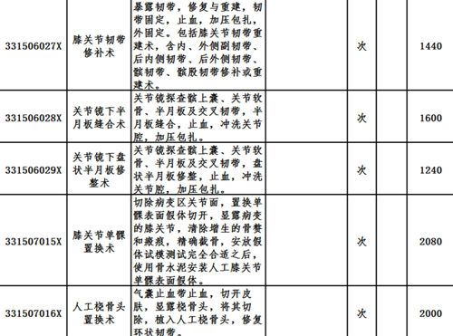 廣州中醫藥大學金沙洲醫院新增醫(yī)療服務價格項目收費一覽表