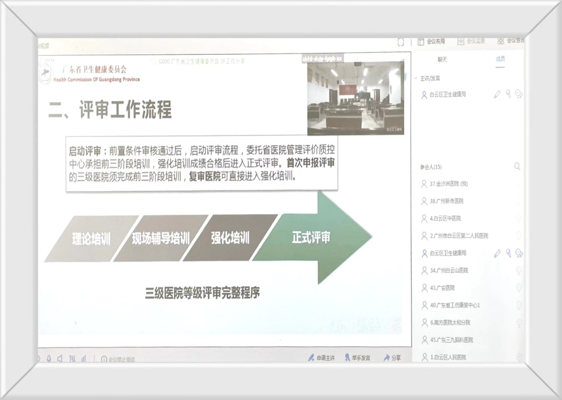 我院組織相關人(rén)員參加 全省三級醫(yī)院等級評審工作(zuò)培訓視(shì)頻會(huì)議